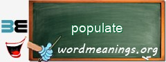 WordMeaning blackboard for populate